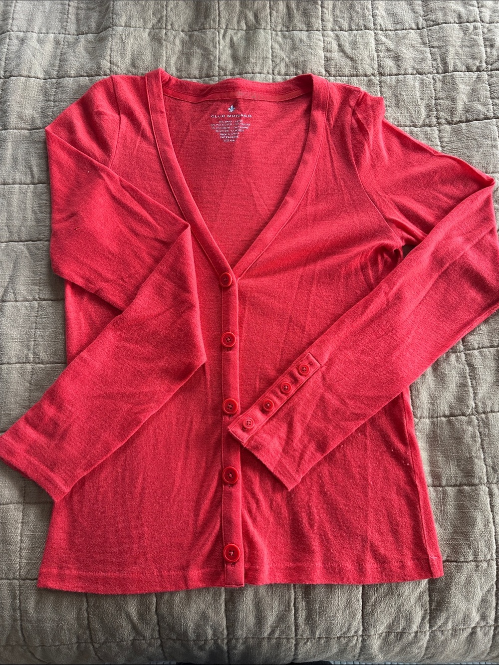 Club Monaco Cardigan M Flaws